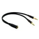 thumbnail image 1 of Adaptador de auriculares Methold negro 3,5 mm cable de audio con micrófono y divisor 1 hembra a 2 macho, 1 of 6