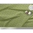 thumbnail image 3 of Soimoi Green Rayon Fabric Periwinkle Floral Print Fabric by Yard 42 Inch Wide, 3 of 3