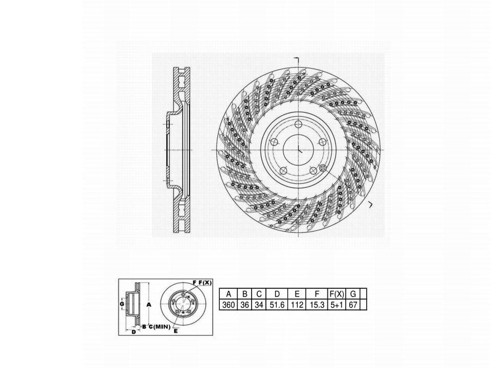 Winstop Brake Rotor, Front WS252139, Mercedes-Benz CLS550 2018-2012