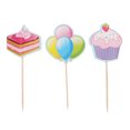 thumbnail image 4 of Cartoon Cake Topper Banner Flag De Cumpleaños Favores Decoración Baby Shower Kit - # 5 Helado rosa, 4 of 9