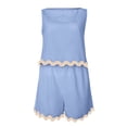 thumbnail image 7 of MuXiKeJi Clothes 2 Piece Lounge Sets for Women 2 Piece Lounge Matching Short Sleeve Tops Shorts Pants with Pocket Clothing, 7 of 7