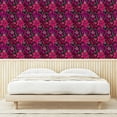 thumbnail image 3 of Ambesonne Floral Inspiration Peel & Stick Wallpaper for Home, Night Seduction, 13"x100", Raspberry Magenta and Black, 3 of 5