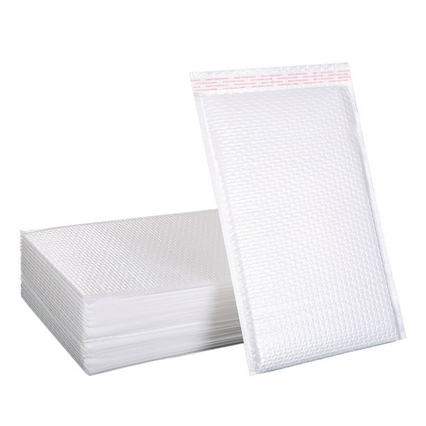 Sobres acolchados blancos | Cartuchos de burbujas con solapa autosellante | Bolsas de envío acolchadas duraderas para joyería Electrónica Documentos | Envases protectores ligeros reciclables