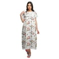 thumbnail image 1 of Moomaya Printed Nightdress For Ladies Cotton Ruffled Border Nursing Night Gown, 1 of 5