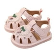 thumbnail image 3 of Viluyesy Girls' Cherry Sound Sandals Adjustable Hook-and-Loop Casual Summer Sandals Soft Sole & Non-Slip Breathable Outdoor Footwear Pink Size 19, 3 of 4