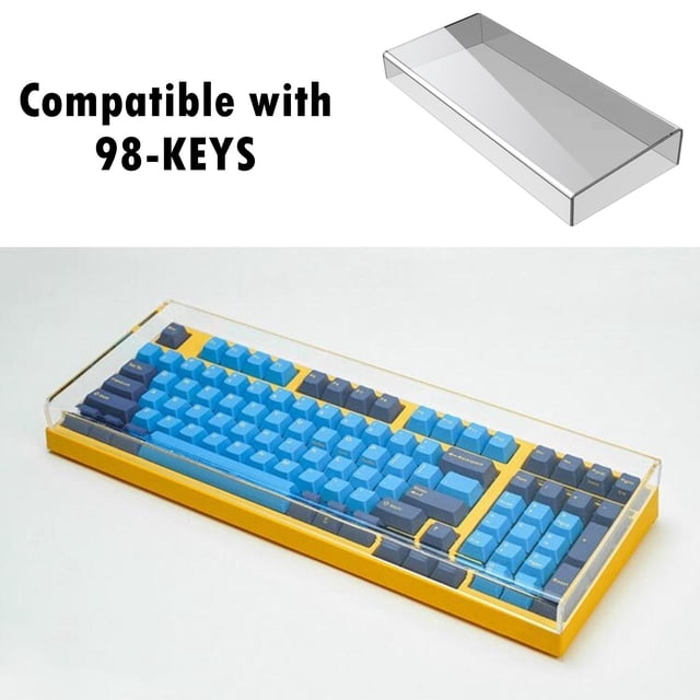 Cubierta de mecáco Accesorios transparentes antipolvo Duradero de usar Estuche Película de protección antigatos para computa 98 teclas Macarena cubierta del teclado