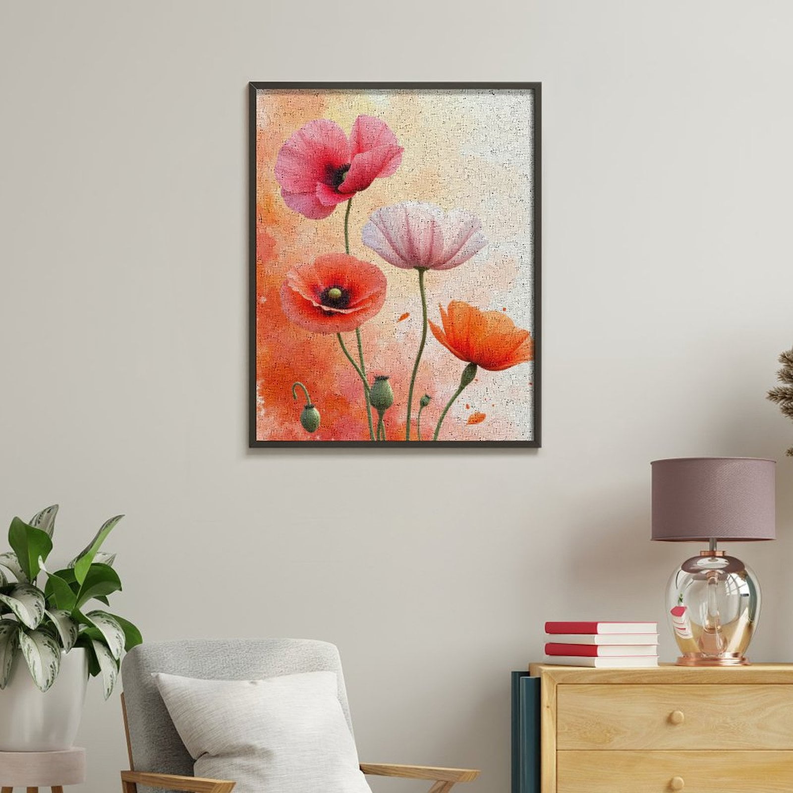 Paint By Numbers Kit for Adults Beginner - Vibrant Colorful Floral Blooms Art DIY Canvas Painting Kits for Adults, Frameless Paint By Number for Adults for Home Wall Decor 16x20 Inch