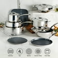 thumbnail image 3 of Tramontina Utsava Tri-Ply Clad 6.5 Qt Covered Casserole with Ceramic Interior – Induction-Ready, 3 of 9