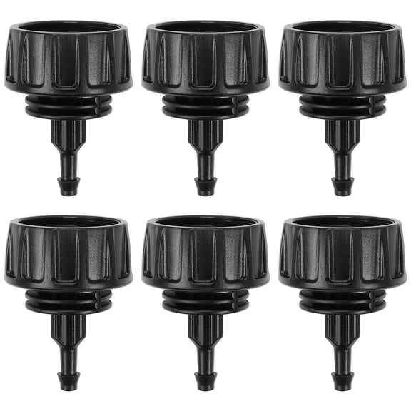 DUKOU Universal 3/4" Female Pipe Thread to 1/4" Drip Irrigation Tubing Adapter,6 Pack 1/4 In. Barbed Drip Line X 3/4 In. Faucet Pvc Adapter Connect 3/4" Fht Garden Faucet Hose Bibb