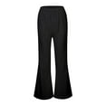 thumbnail image 3 of Gubotare Uniform Pants for Girls Teen Girls Bell Bottom Pants Dressy Uniform Pants (Black,Size 5-6 Years), 3 of 3