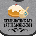 thumbnail image 4 of Inktastic 1st Hanukkah Childs Dreidel Boys or Girls Baby Bib, 4 of 4