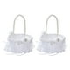 thumbnail image 2 of Cestas de flores para niña perfecl Cesta de encaje con asa de boda 2 Estilo, 2 of 8
