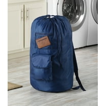Whitmor Dura-Clean Laundry Bag Backpack - Dark Demim - Adult Use