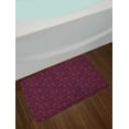 thumbnail image 2 of Abstract Bath Mat, Lacy Like Swirl Motifs in Monochrome Vintage Design Illustration, Plush Bathroom Decor Mat with Non Slip Backing, 29.5" X 17.5", Dark Fuchsia and Dried Rose, by Ambesonne, 2 of 2