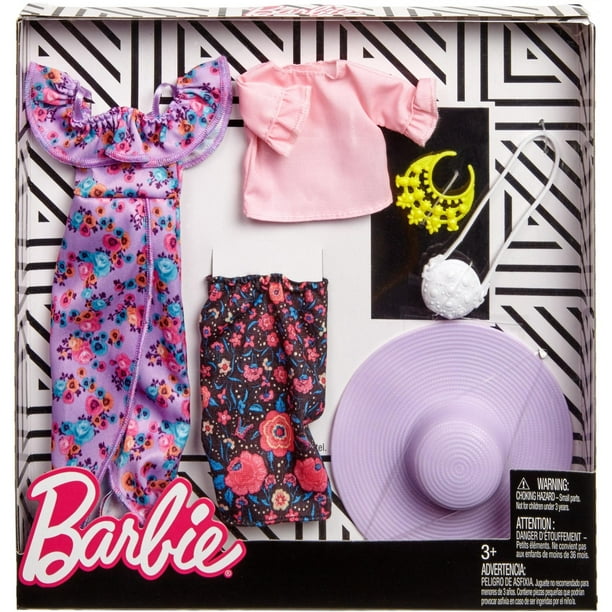 Barbie Ruffles and Floral Fashion Pack with 2-Outfits - Walmart.com