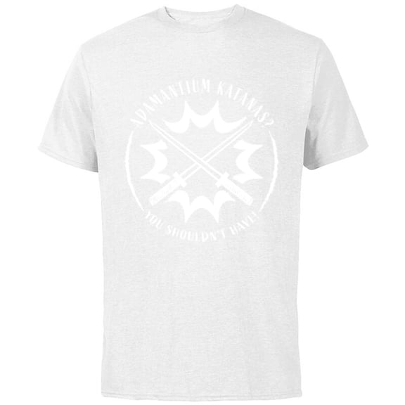 Marvel Studios Deadpool & Wolverine Adamantium Katanas Logo- Short Sleeve Cotton T-Shirt for Adults - Customized-White