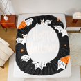 thumbnail image 5 of Manfei Happy Halloween Twin Sheet Sets,Lovely Pumpkin Lantern Twin Fitted Sheet,White Black Orange Flat Sheet For Girl Kids,Super Cozy Room Decor,3pcs, 5 of 7