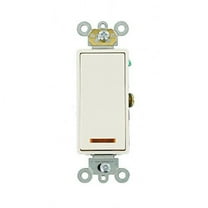 Leviton 5631-2A Light Switch, Decora Plus Illuminated Switch, Commercial Grade, 20A, Single-Pole - Almond