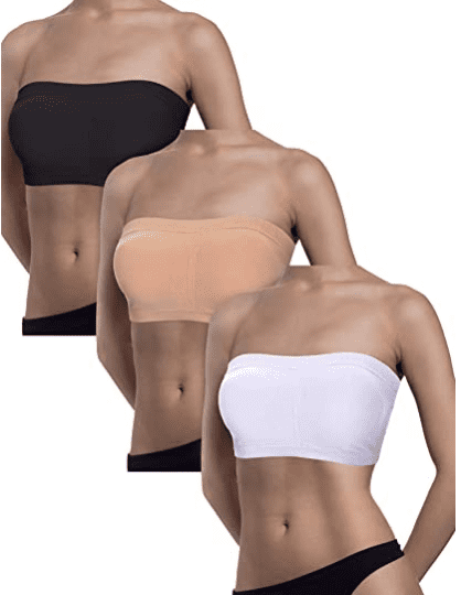 Comfort Top Women Ladies Seamless Strapless Soft Padded Bandeau Bra One Size New 
