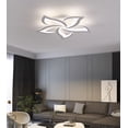 thumbnail image 3 of Q&S Modern LED Flower Shape Ceiling Light Dimmable Flush Mount Ceiling Lights Fixture for Bedroom Dining Room Living Room 25.2”, 3 of 8