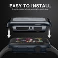 thumbnail image 2 of Apple Watch Case for Apple Watch Series 8 Series 7 41mm with Built-in Tempered Glass Screen Protector, All-Around Ultra-Thin Bumper Full Cover Hard PC Protective Case for iWatch, Midnight, 2 of 5