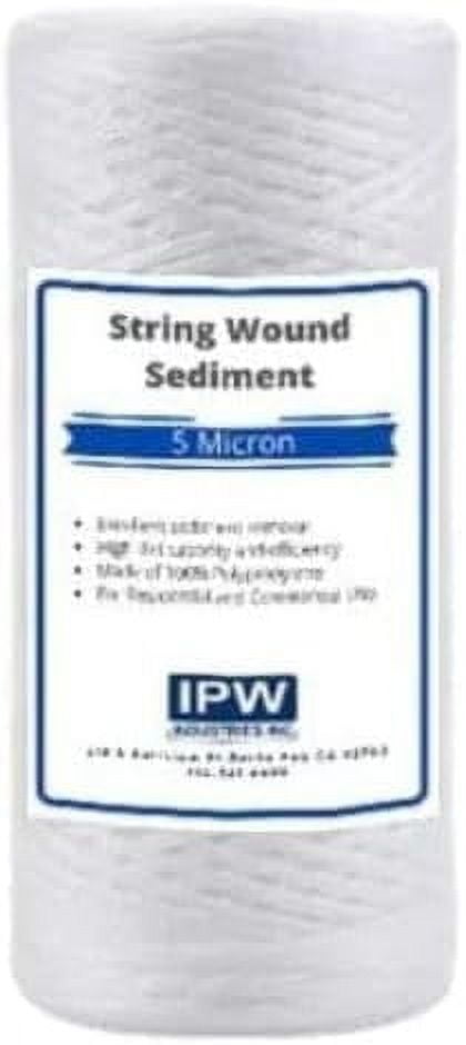 IPW Industries Inc. Compatible PC600-P Bulk Water Filter Catalytic Carbon Charcoal Replacement Media and Pre-Filter 5 Micron Sediment Replacement Filter w/O-Rings and Funnel