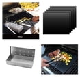 thumbnail image 1 of Estuche para fumador de barbacoa y 5 piezas Alfombrilla de barbacoa Alfombrilla de barbacoa alimentaria Accesorios para barbacoa Macarena Caja de ahumador de acero inoxidable, 1 of 8