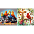 thumbnail image 1 of 5D DIY Full Drill Round Painting Kitten Parrot Kit Del 40x40cm, 1 of 7