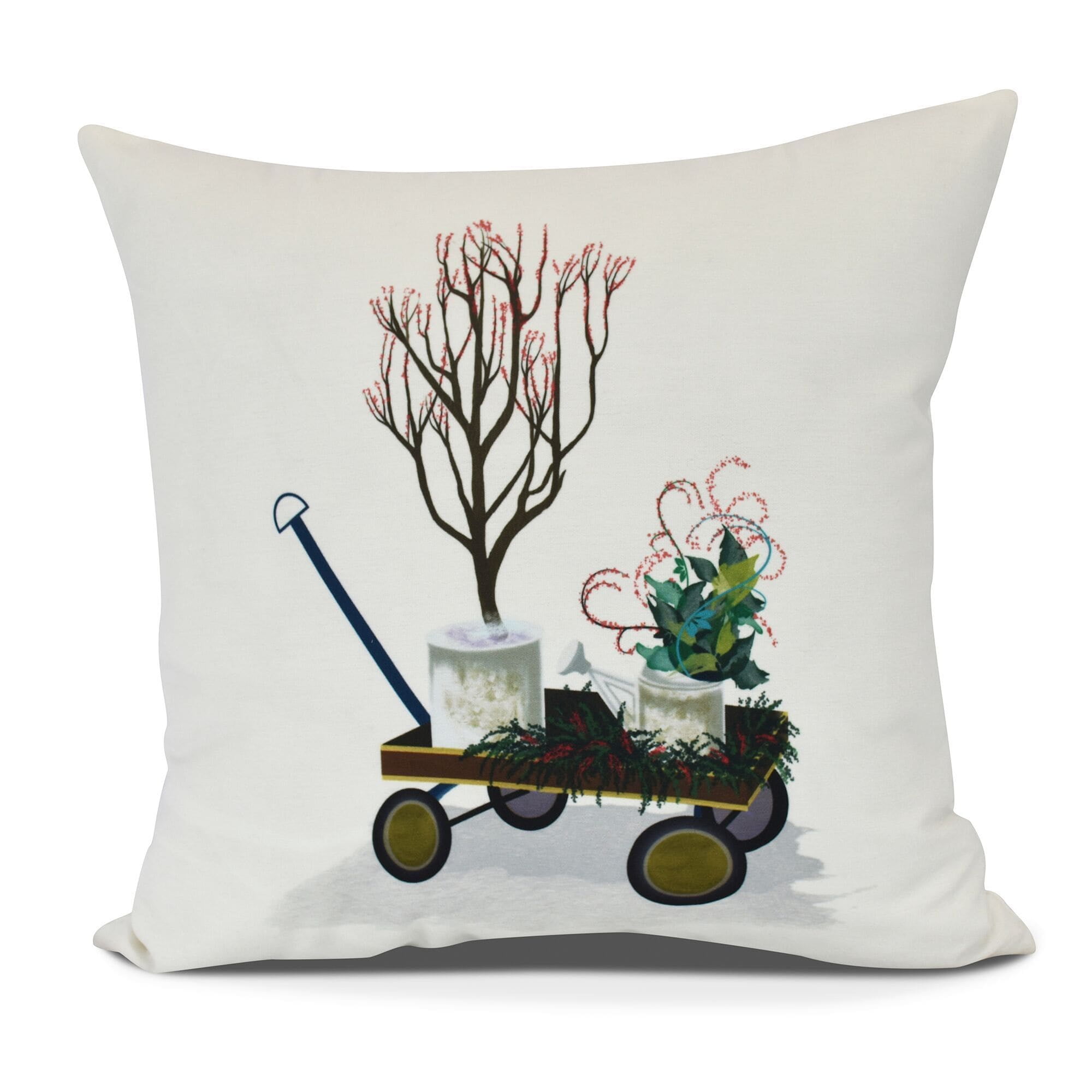 Simply Daisy, Farmhouse Holiday Geometric Print Outdoor Pillow