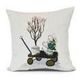 thumbnail image 2 of Simply Daisy, Farmhouse Holiday Geometric Print Outdoor Pillow, 2 of 2