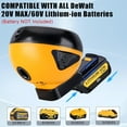 thumbnail image 3 of Altavoces Bluetooth para Dewalt 20V Makita Milwaukee Bosch Ryobi Craftsman Batería de 18V, Altavoz Portátil Inalámbrico con Emparejamiento de Sonido HD, Color RGB Dinámico para Lugares de Trabajo,..., 3 of 12