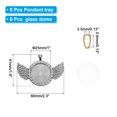 thumbnail image 2 of Uxcell Rhinestone Pendant Trays, 6 Set Double Side Tray 6pcs Glass Dome 6pcs, 2 of 6