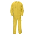 thumbnail image 4 of HXWCHs Men’s Solid Casual 2-Piece Set - Flannel Shirt & Jeans-Style Pants Wear Yellow M, 4 of 8