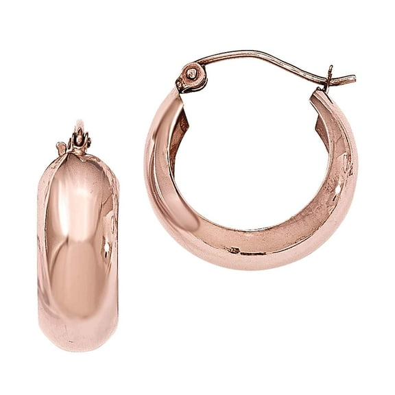 Primal Gold 14 Karat Rose Gold Hoop Earrings