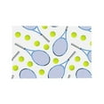 thumbnail image 4 of DouZhe Polyester Set de Sets de Table de 4, 3D Rennis Motif Balle Résistant à la Chaleur Place Mats pour Table à Manger, 12 "x 18", 4 of 6