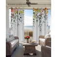 thumbnail image 2 of Sage Green Eucalyptus Blackout Curtains for Bedroom/Living Room, Thermal Insulated Kitchen Curtains, Spring Farmhouse Tulips Leaves Grommet Darkening Window Treatment Drapes 27.5"x39"x2, 2 of 8