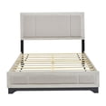 thumbnail image 5 of Modern Full Size Upholstered Platform Bed with Headboard and Footboard, White Oak Gray Finish, 5 of 10