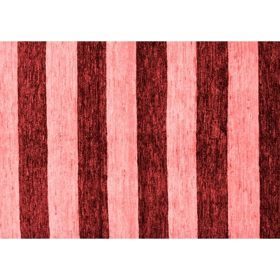 Ahgly Company Indoor Rectangle Abstract Red Modern Area Rugs, 5' x 7'