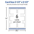 thumbnail image 6 of Avery 2-1/2" x 3-1/2" Rounded Corner Cards, Matte White, 300ct, 6 of 11