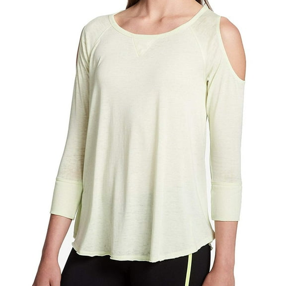 Calvin Klein Womens Performance Cold Shoulder Long Sleeve Top