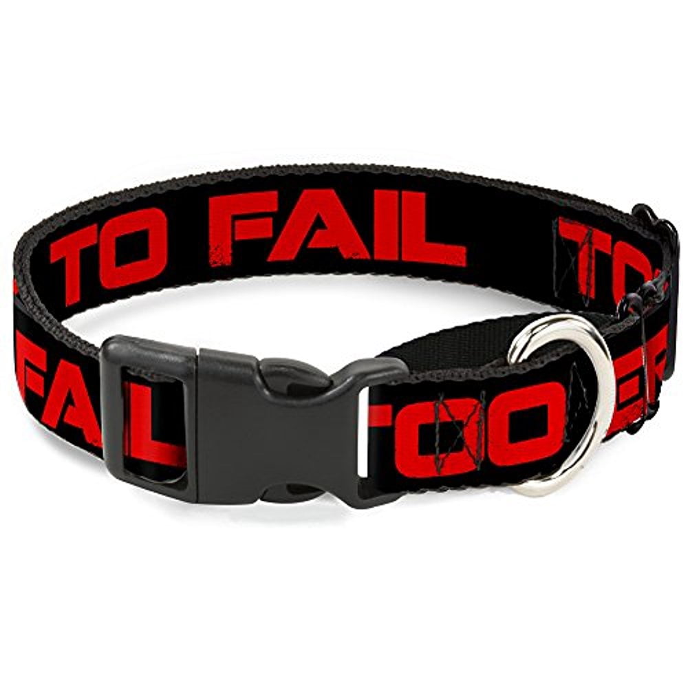 buckle-down too epic to fail weathered black red martingale dog collar