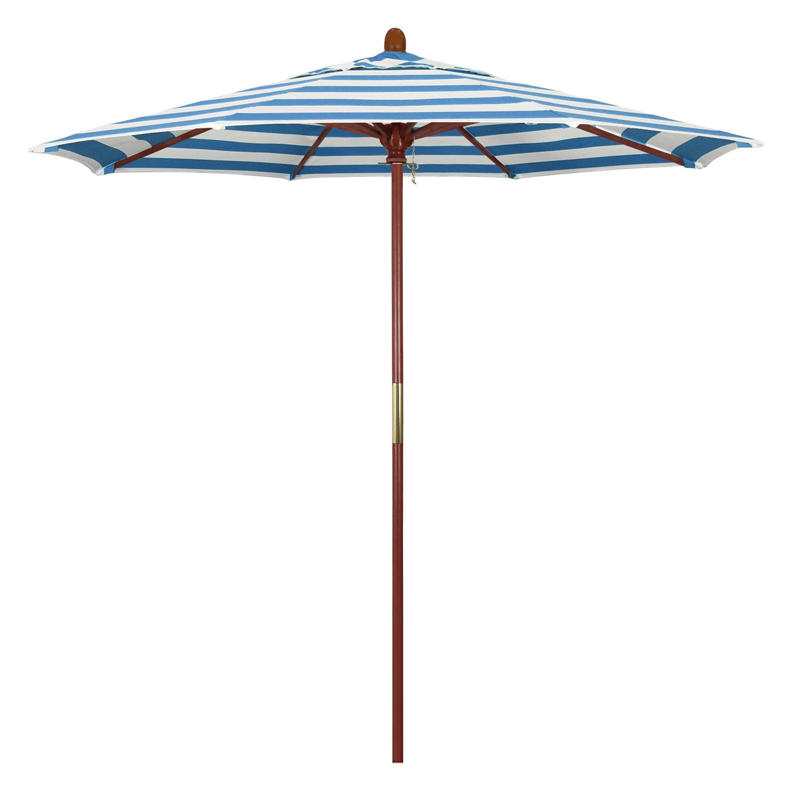 California Umbrella 7.5 ft. Marenti Wood Sunbrella Market Umbrella