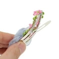 thumbnail image 4 of Unique Bargains 2 Pcs Hair Clip Grace Pastoral Style Mesh Flowers Duckbill Clip Blue, 4 of 5