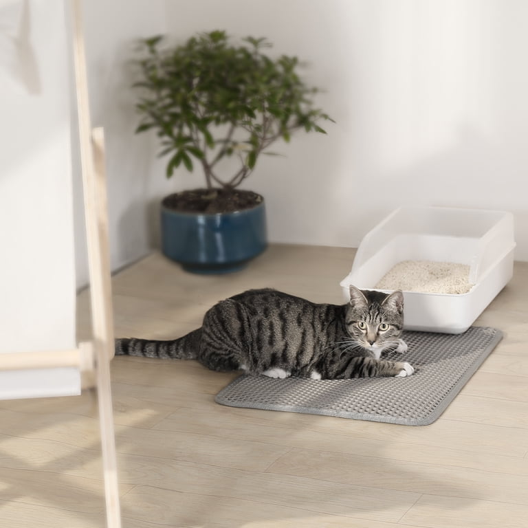 Conlun Double Layer Honeycomb Cat Litter Mat, Gray, 24" x 18" photo 8