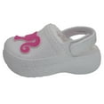 thumbnail image 3 of Barbie Girls' Faux-Fur Lined Sparkle Clogs Color: white Size: 9 - 12 months, 3 of 8
