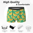 thumbnail image 2 of Mens Underwear Boxer Briefs - cartoon Lemon orange Comfort Breathable men's boxer briefs with Flex Waistband, 2 of 7