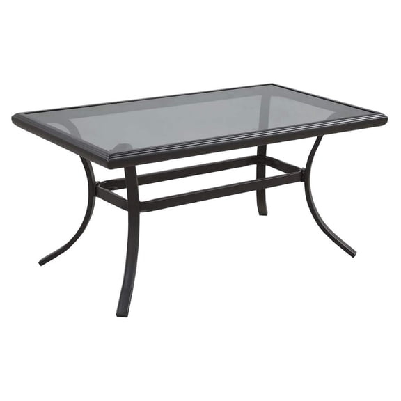 21" Black Metal Outdoor Chat Table