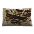 thumbnail image 1 of Ahgly Company Patterned Outdoor Rectangular Bakers Brown Lumbar Throw Pillow, 13 inch by 19 inch, 1 of 5