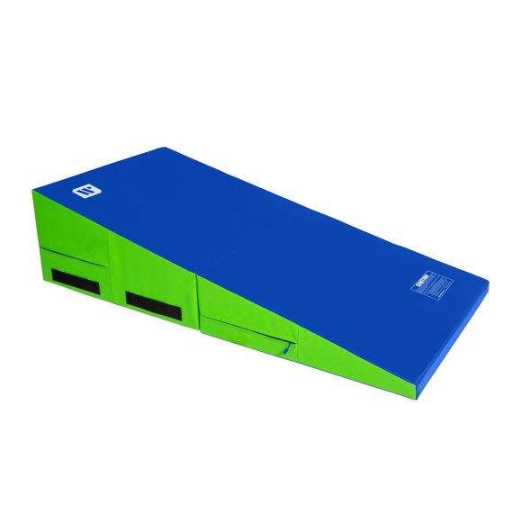 We Sell Mats IN15MED-LMGBL Cheese mats for Tumbling, Lime Green/Blue, Medium (60" x 30" x 15")