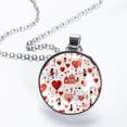 thumbnail image 2 of LOVE Women's Circular Glass Design Pendant Necklace, 2 of 5